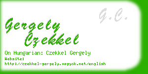 gergely czekkel business card